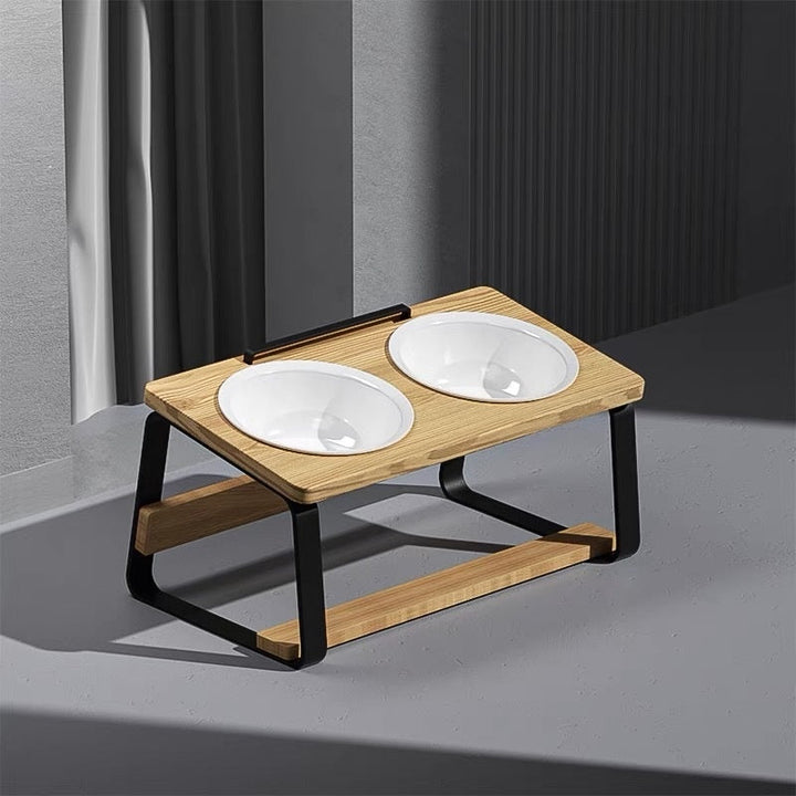 Elevate Your Pet's Dining Experience with the Ceramic Double Bowl Pet Water Feeding Bowl
