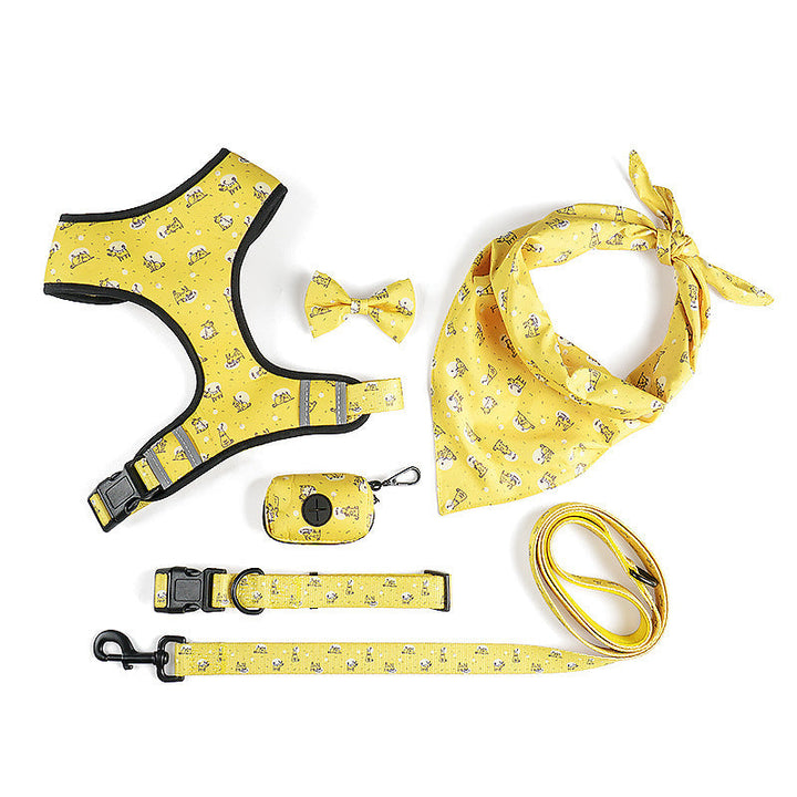 Elevate Your Walks with Our Stylish Pet Dog Leash Harness With Bow