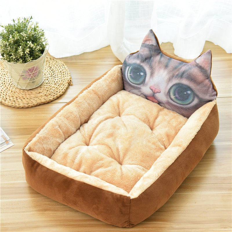 Large Pet Cat Dog Bed 7Colors Warm Cozy