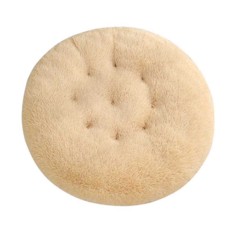 Round Pet Mat Dog Bed Plush Warm