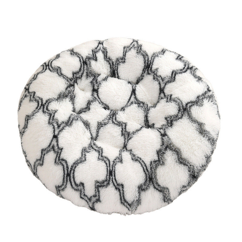 Round Pet Mat Dog Bed Plush Warm