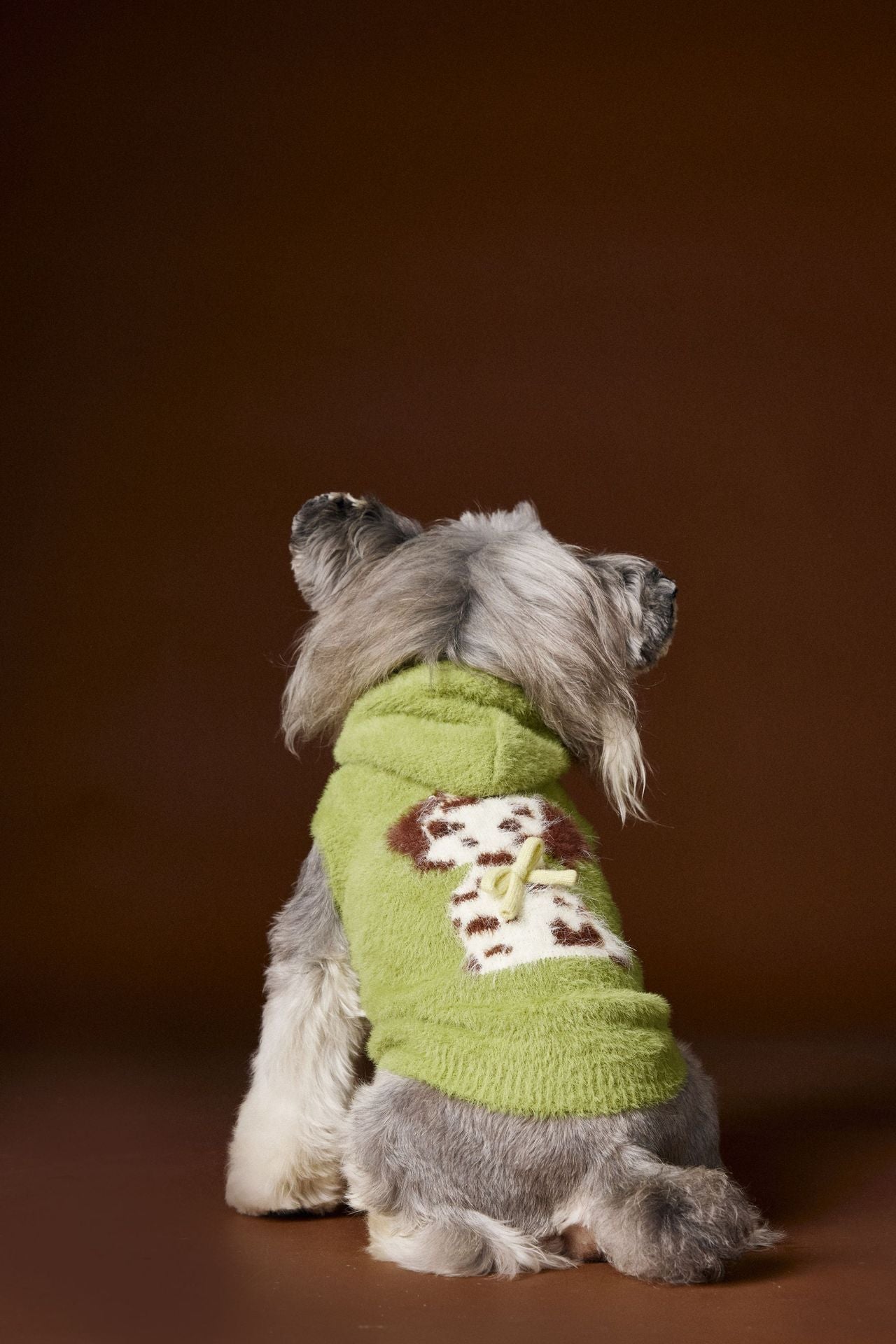 Spotted Dog Hooded Sleeveless Sweater Vest