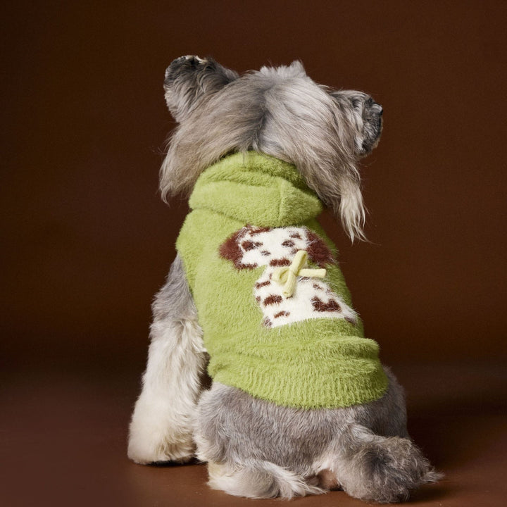 Spotted Dog Hooded Sleeveless Sweater Vest