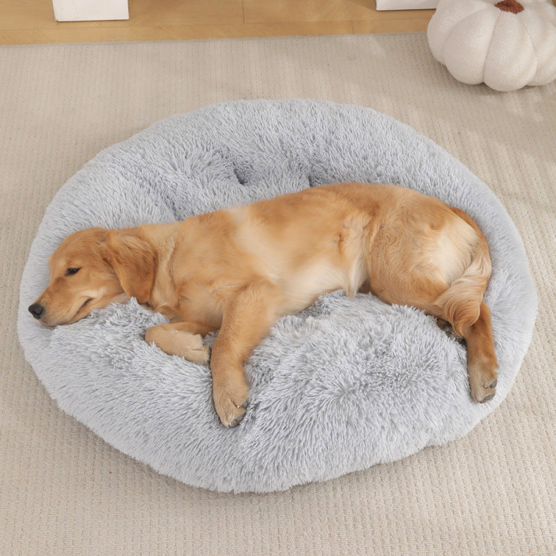 Round Pet Mat Dog Bed Plush Warm