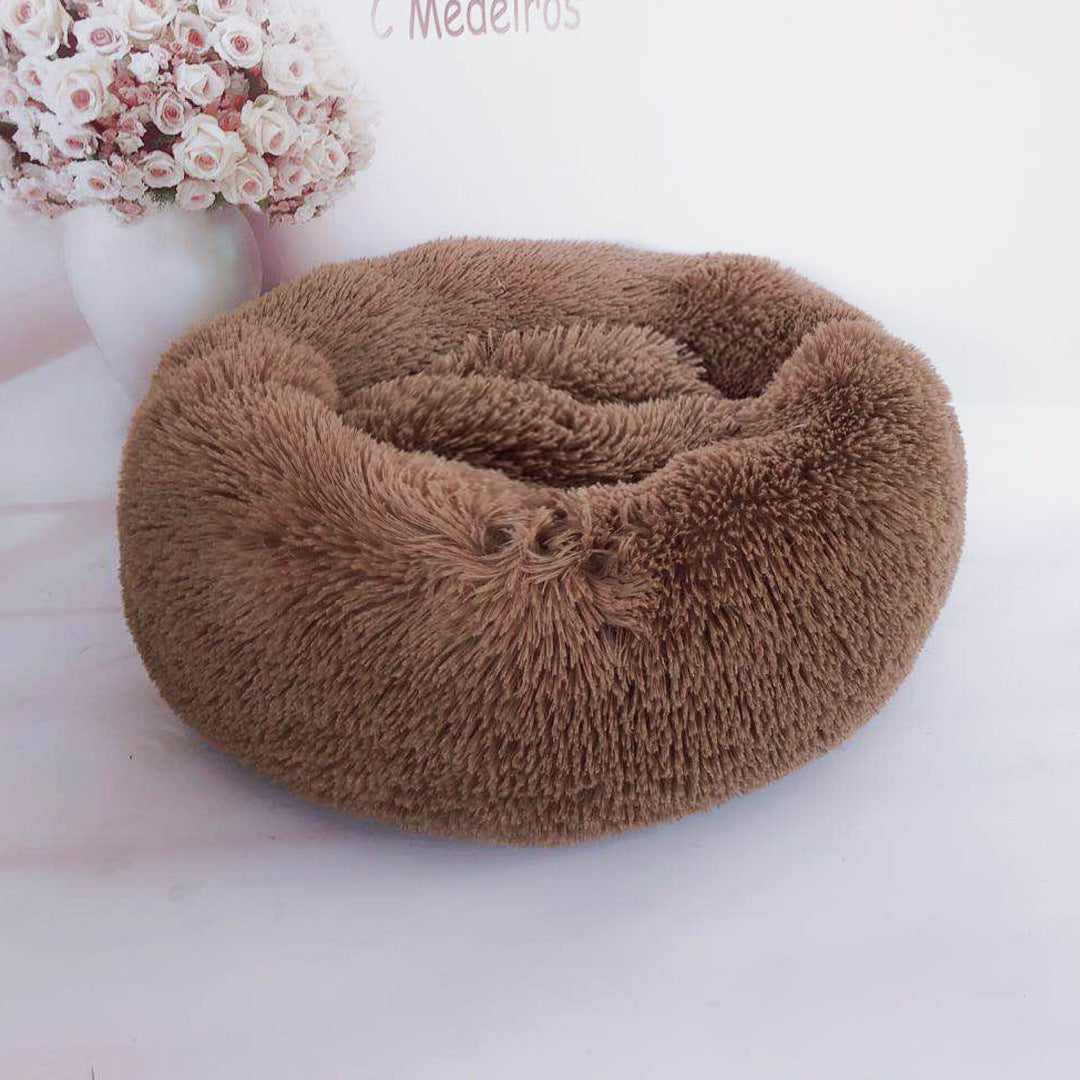 Small Dogs Round Plush Cat Litter Kennel