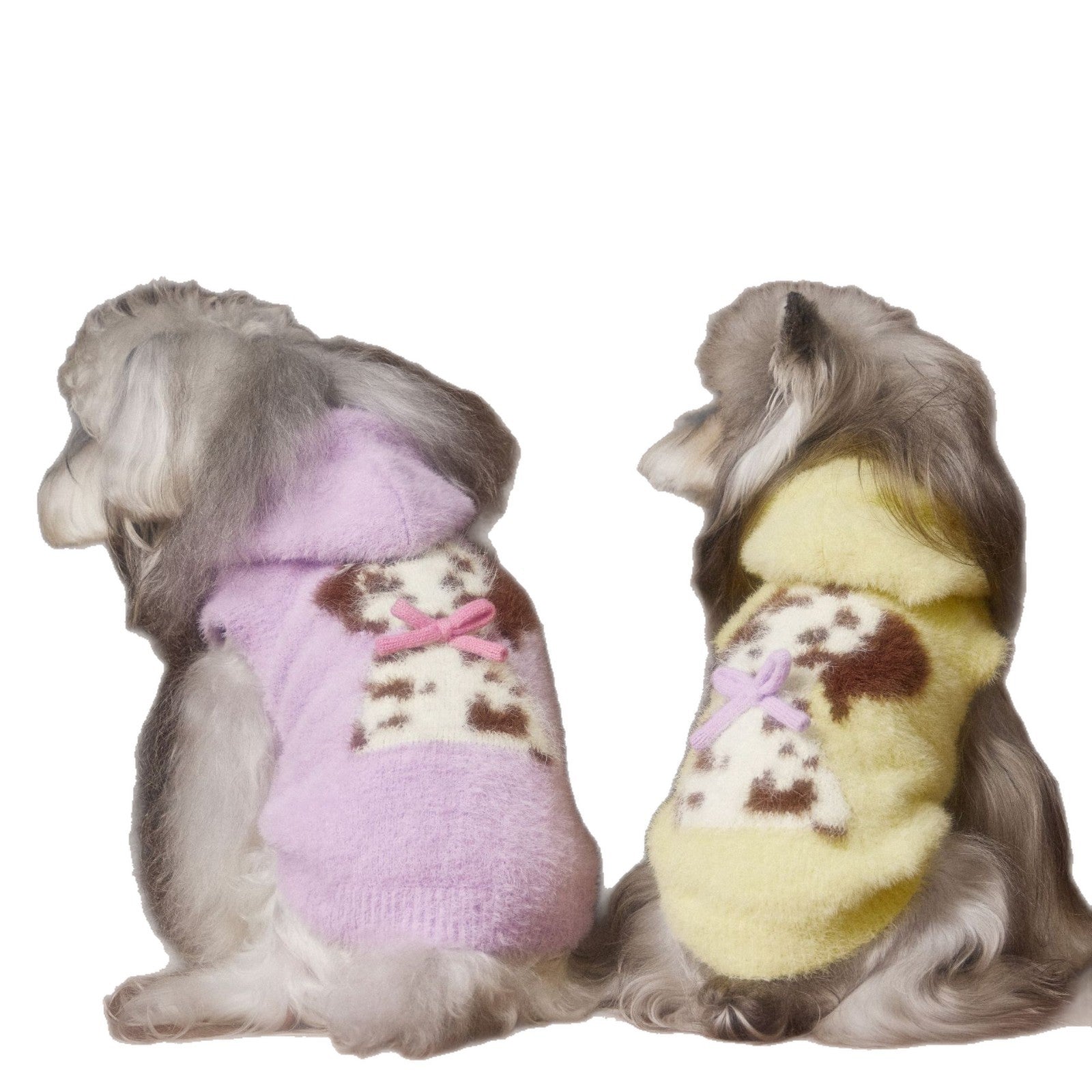 Spotted Dog Hooded Sleeveless Sweater Vest