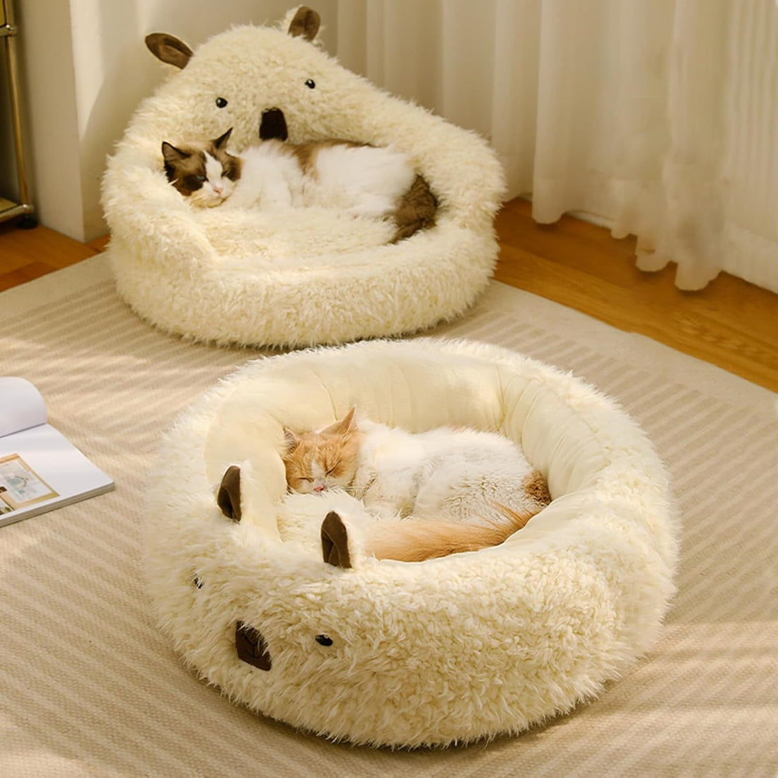 Cut Alpaca Pet Bed For Small Medium