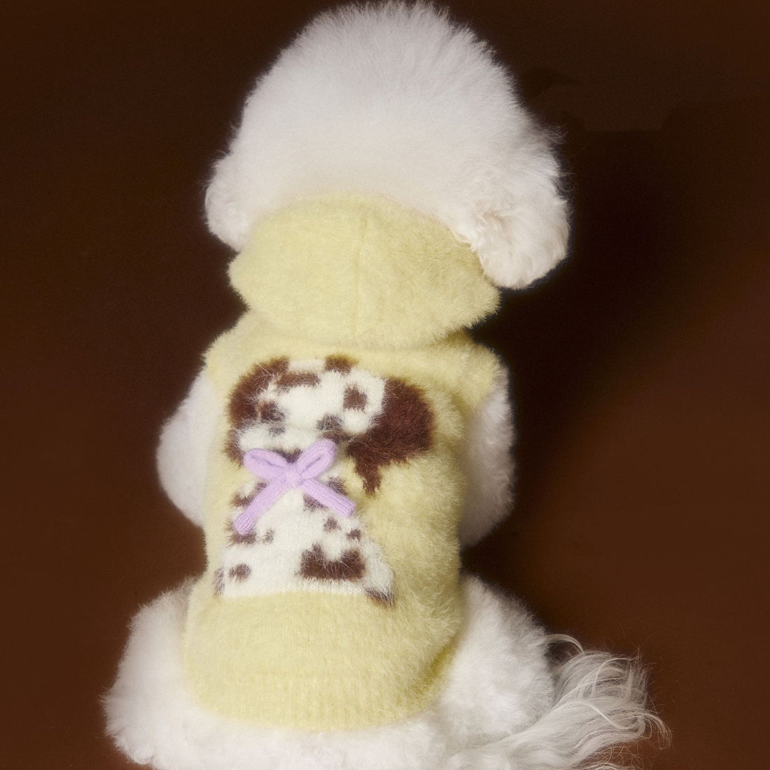 Spotted Dog Hooded Sleeveless Sweater Vest